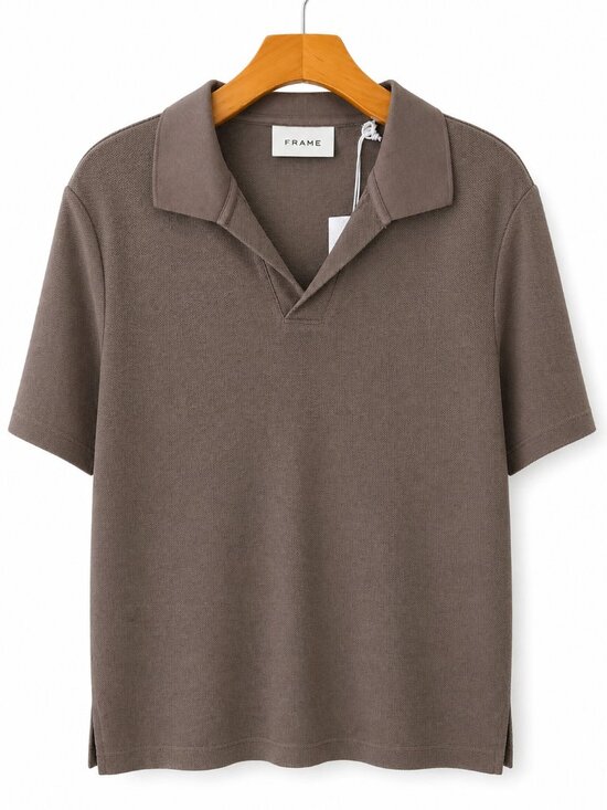 FRAME Other - FRAME Jacquard Polo NWT Soft Mocha Medium
